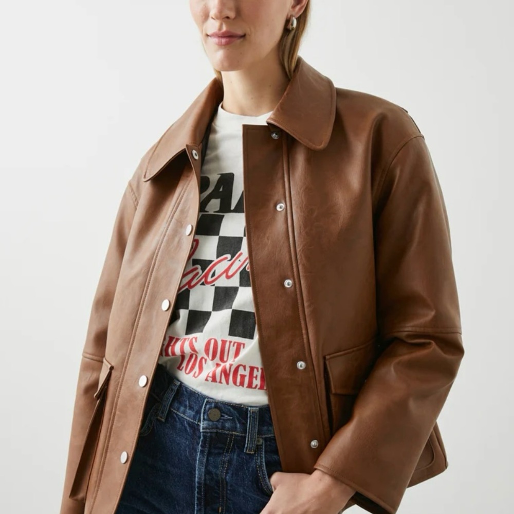 Rails faux, leather jacket size small brand new never worn with tags